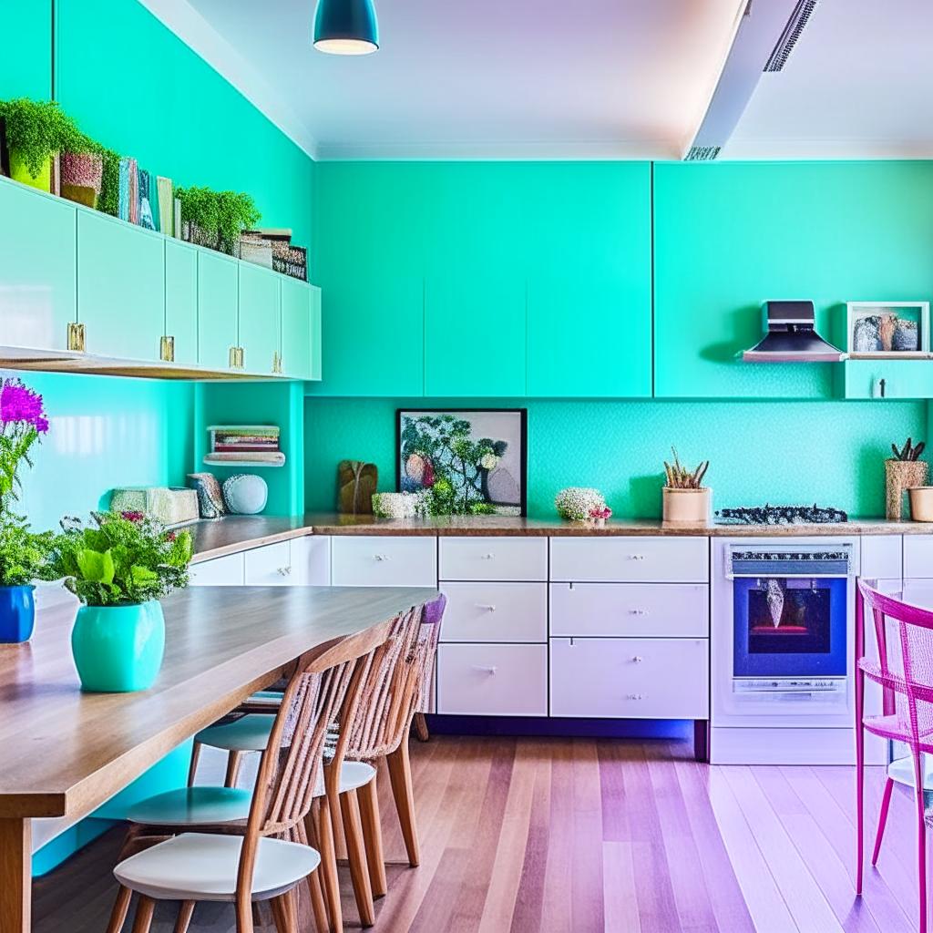 Белая кухня и бирюзовые стены: идеальное сочетание для стильного интерьера